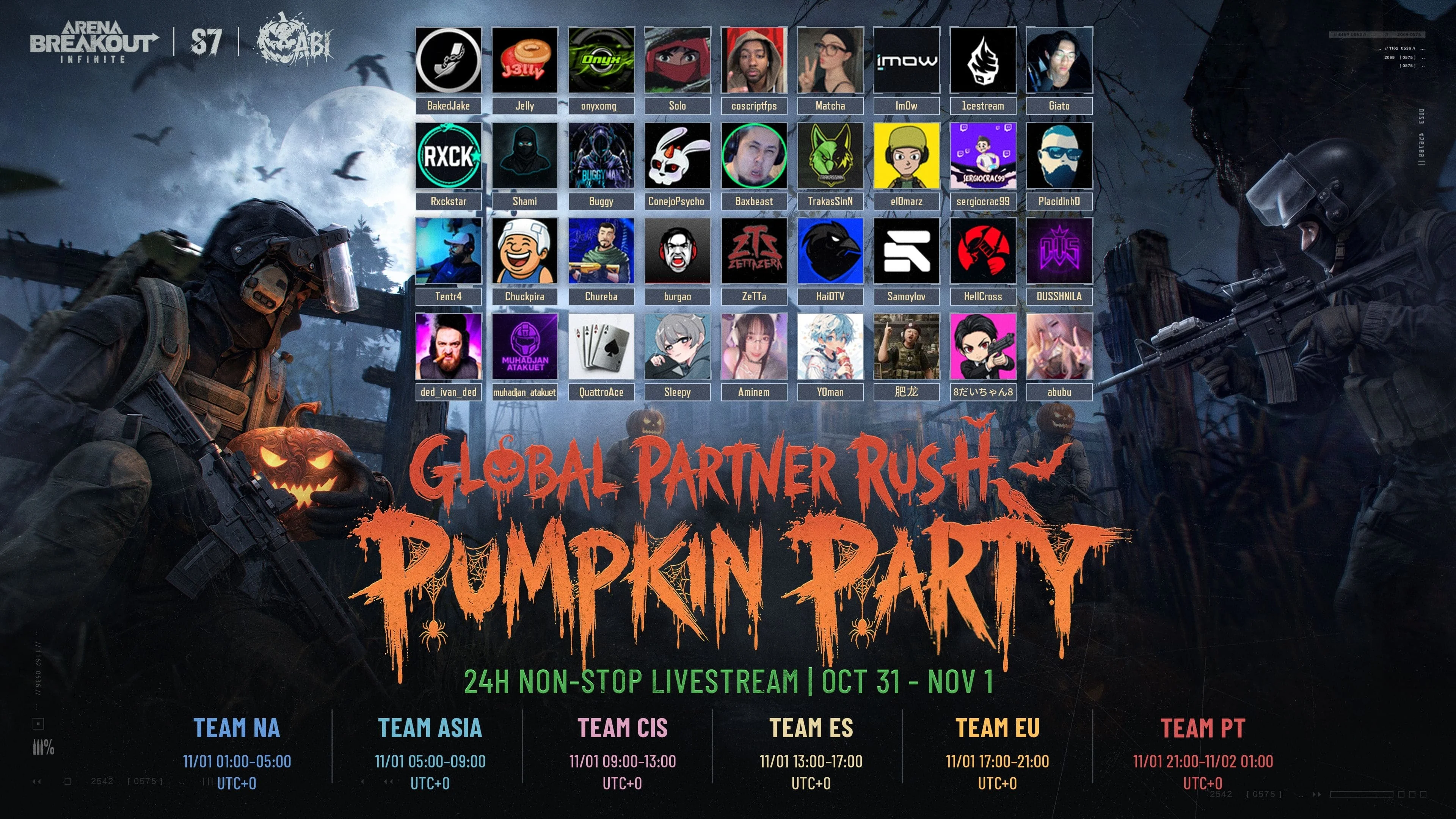 Halloween Livestream Challenge Partners