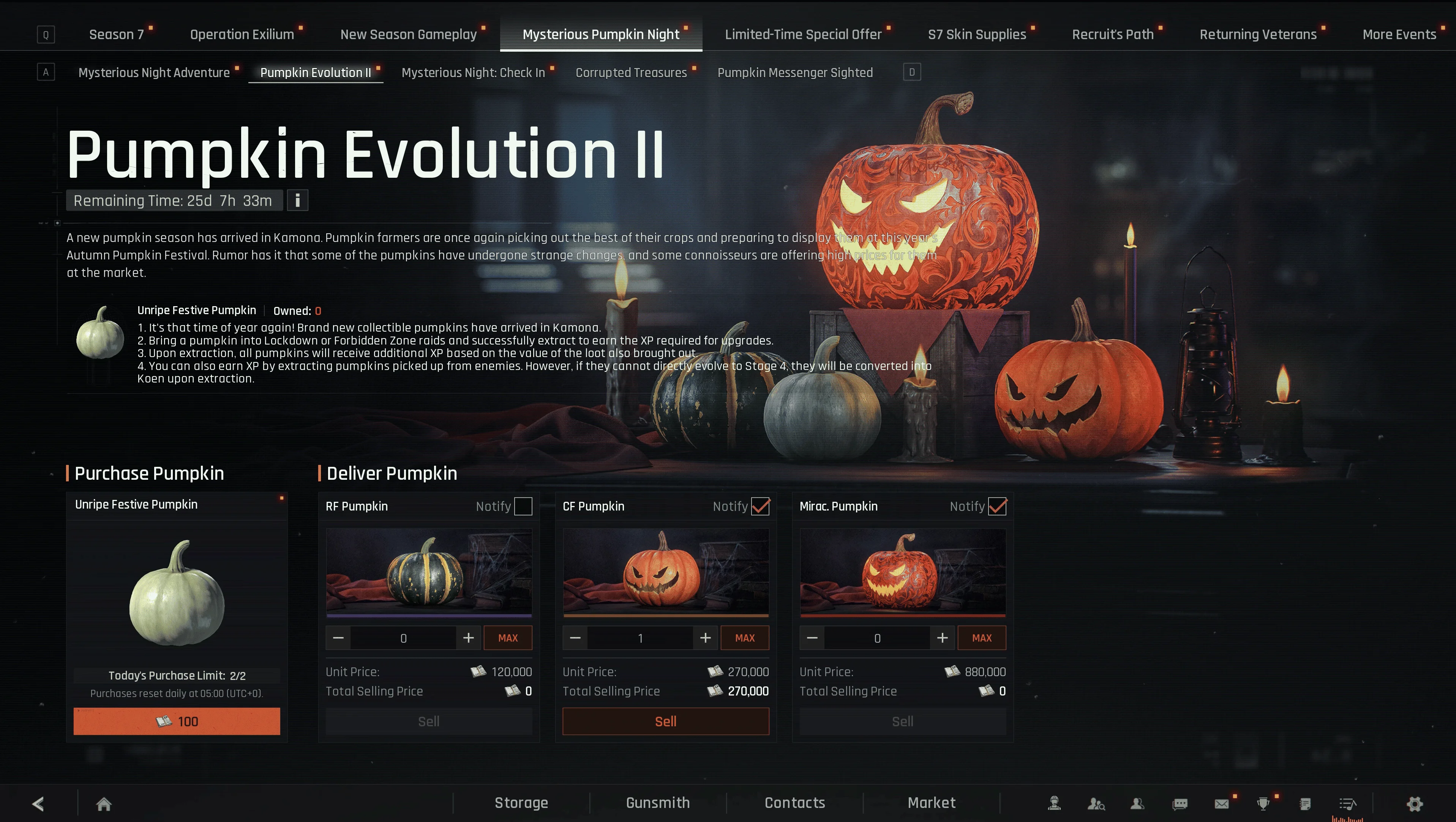 Pumpkin Evolution II Mechanics