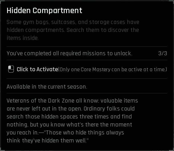 Hidden Compartment