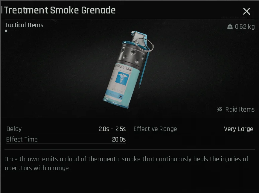 Healing Smoke Grenades