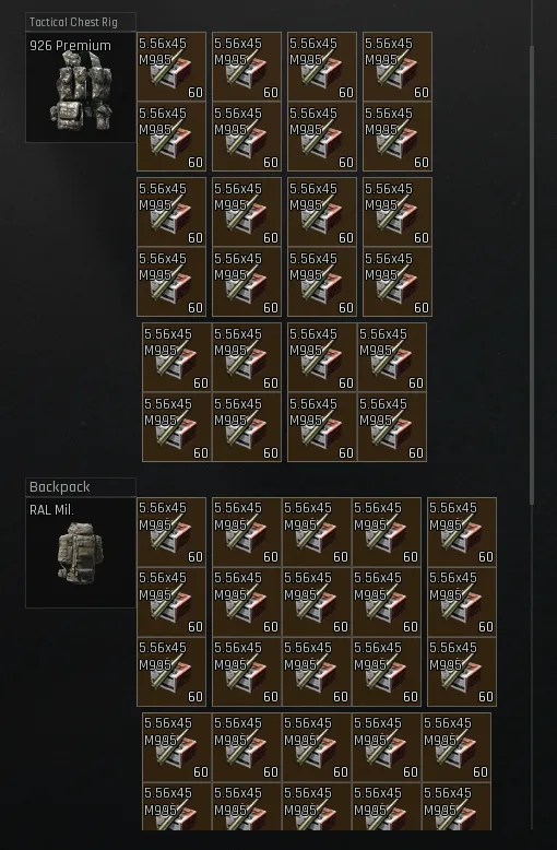 Ammo Loadout Codes
