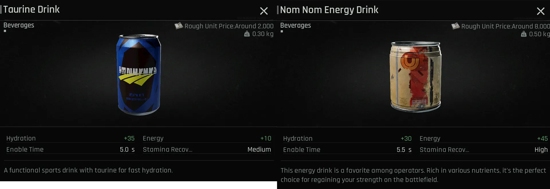 Energy Drink Options