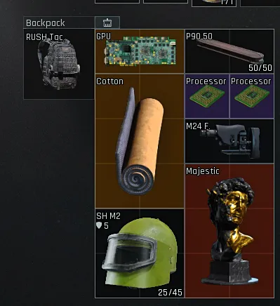 Optimized Backpack Layout