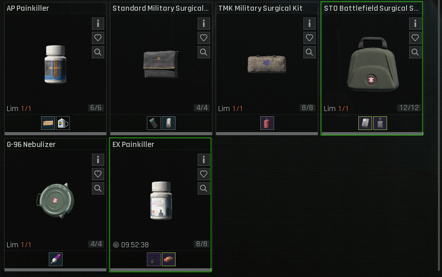 STO Surgical Set and EX Painkiller