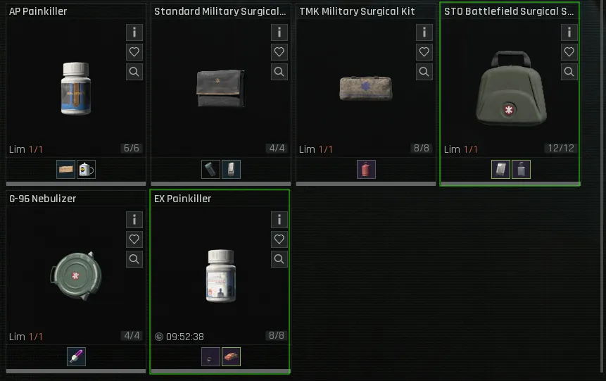 STO Surgical Set and EX Painkiller