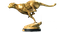 Gold Cheetah Statue