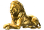 Gold Lion Statue